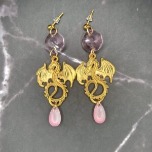 Drage - Guld, pink